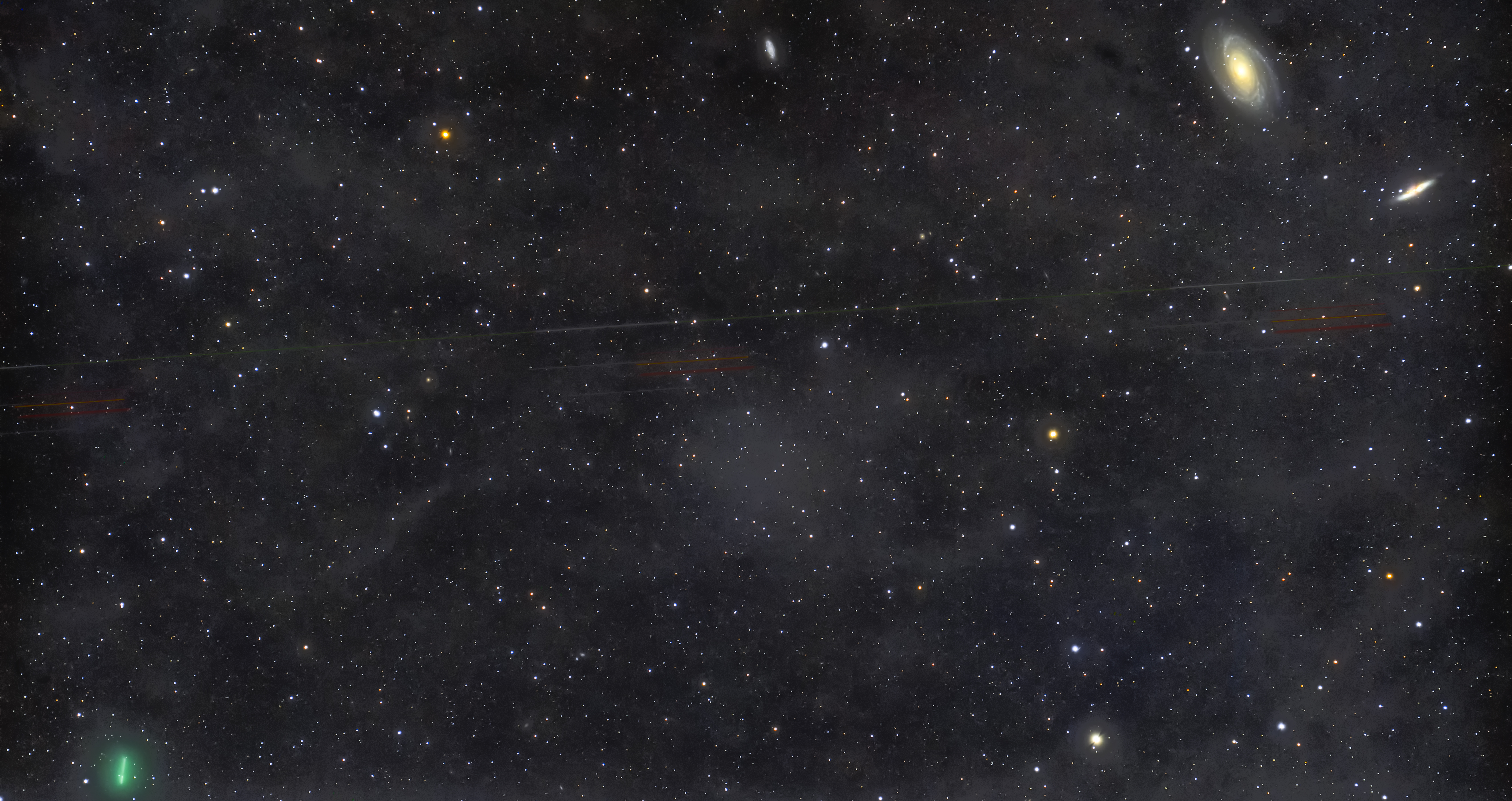 M81/M82 と C/2019 Y4 アトラス彗星