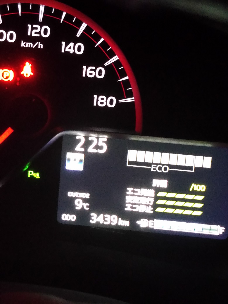 外気温は9℃