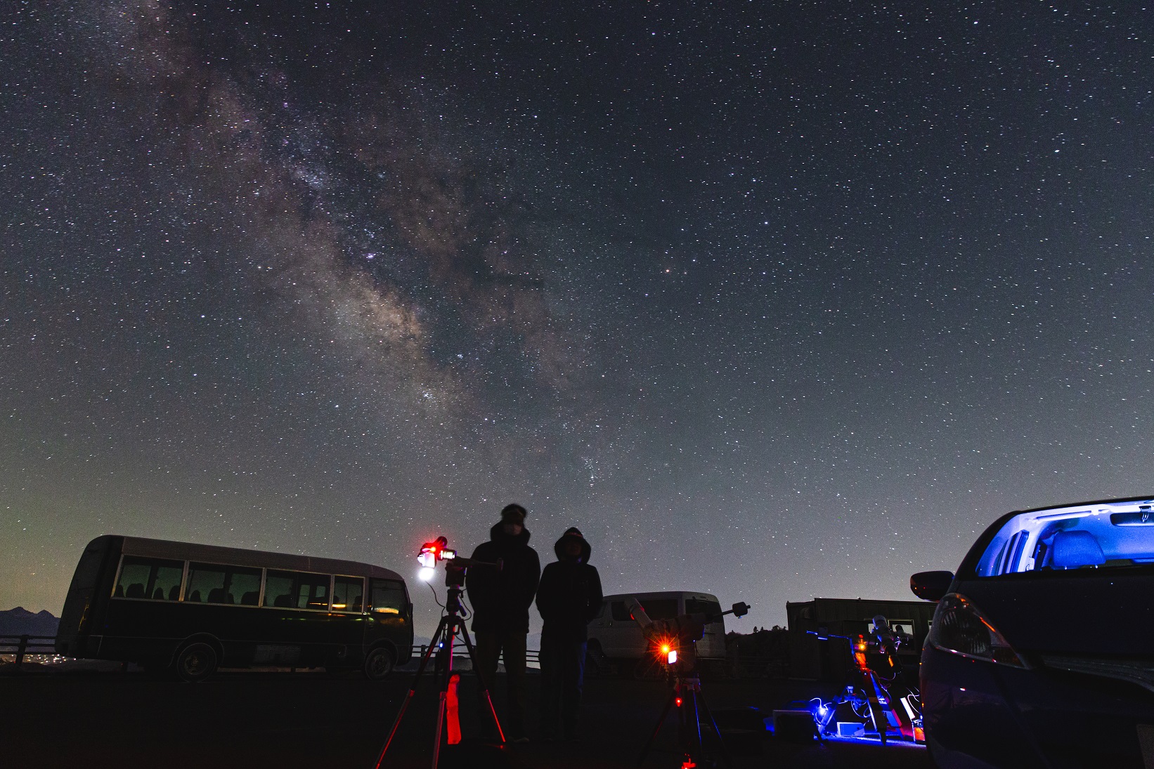 お仲間と星空記念写真