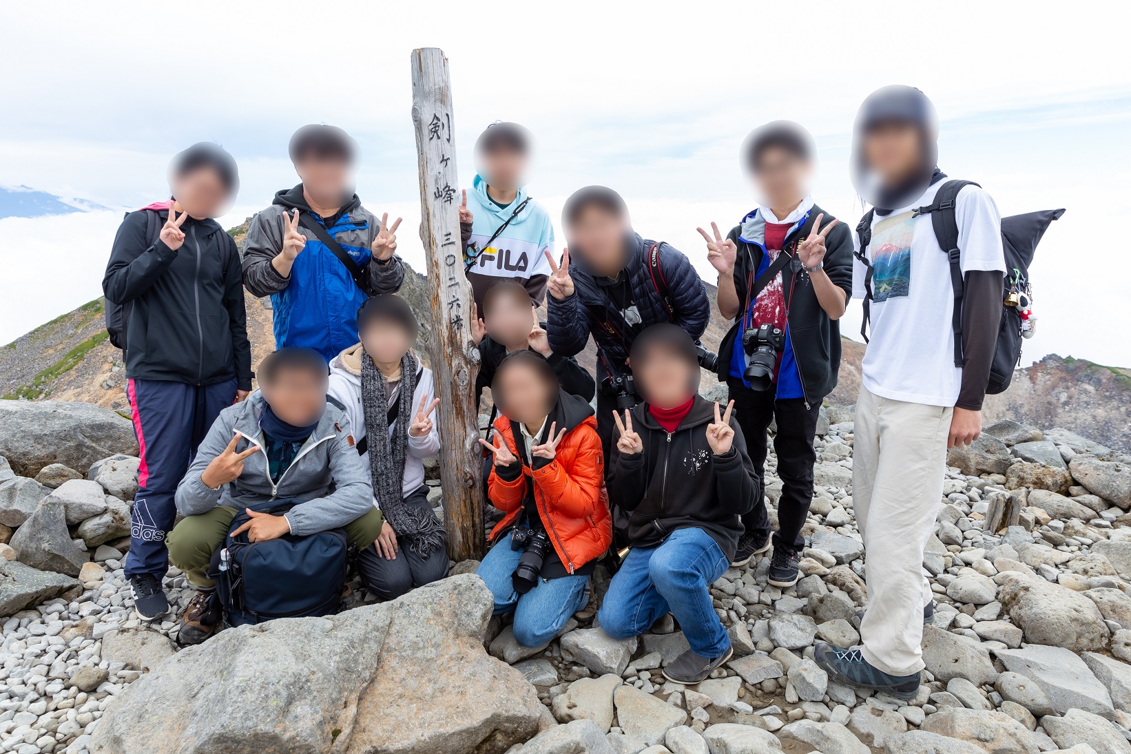 乗鞍剣ヶ峰 山頂にて